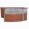 Linea Italia Reception Desk 107 in D X 46 in H, 11.8 ft W X Thermofused Laminate, Clear, Cherry ZUC318 - alternate 6